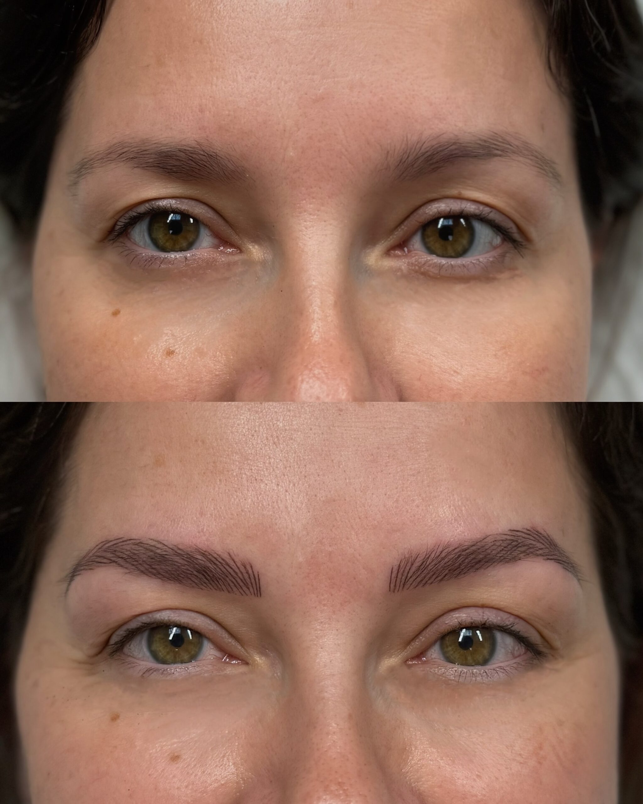 before & after nano brows